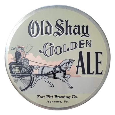 Old Shay Golden Ale Button w Original Concept Artwork UNIQUE 