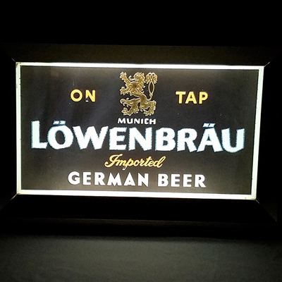 Lowenbrau Imported German Beer On Tap Illuminated Sign 