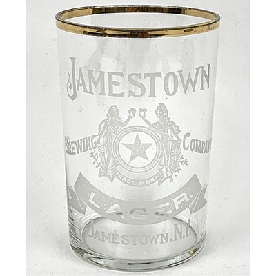 Jamestown Brewing Lager Pre-proh Etched Shell Glass 