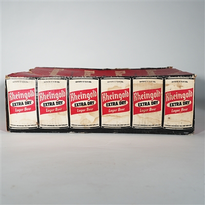 Rheingold Flat Top Beer Can Case and Paper Lot 