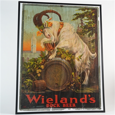 Wielands Bock Beer Pre-prohibition Chromo-lithograph 