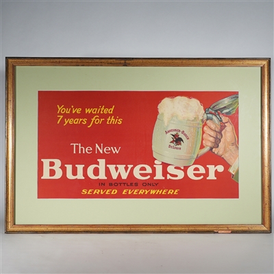 Budweiser NEW In Bottles Only Lithograph 