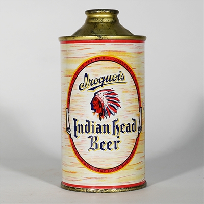 Irquois Indian Head Beer Low Profile Cone Top SWEET 170-9