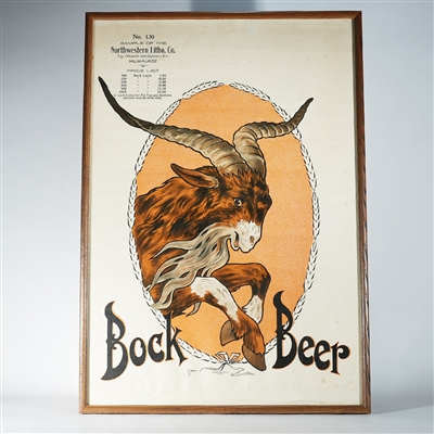  Northwestern Litho Co Bock Beer Lithograph 