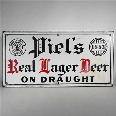 Piels Real Lager Beer On Draugh Porcelain Sign 