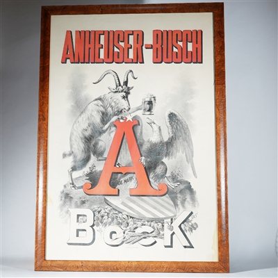 Anheuser-Busch Bock Goat Eagle Lithograph 