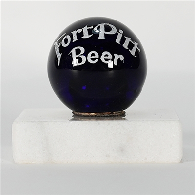Fort Pitt Beer COBALT GLASS Tap Knob 