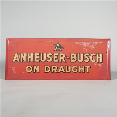 Anheuser-Busch On Draught Celluloid Over TOC Sign 