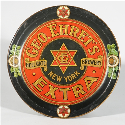 Geo. Ehret Hell Gate Brewery Extra Beer Serving Tray 