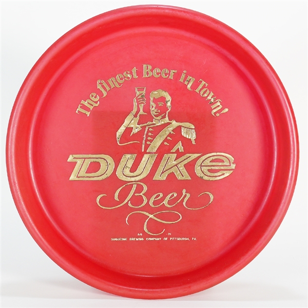 Duquesne Duke The Finest Beer Town Plastic Tray 