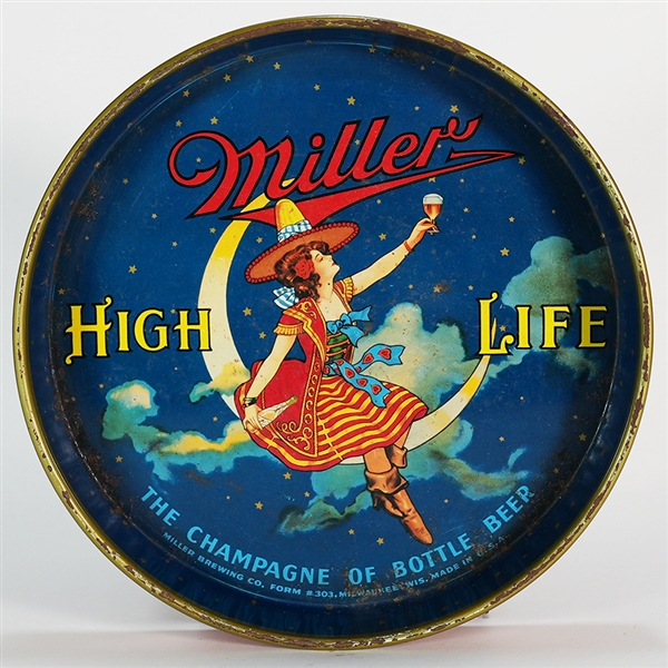 Miller High Life Lady On The Moon Tray 