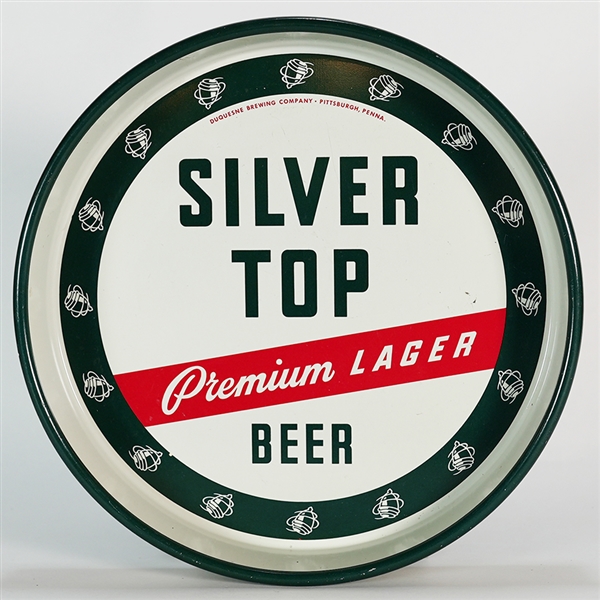 Silver Top Premium Lager Beer Duquesne Brewing Tray 