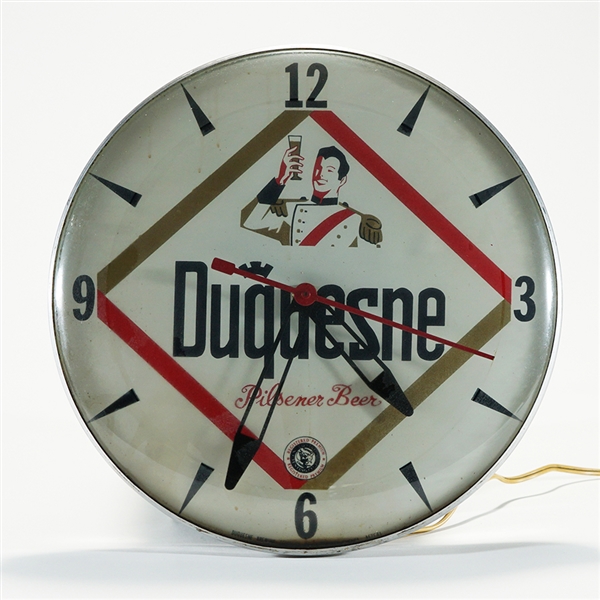 Duquesne Pilsener Beer Advertising Clock 