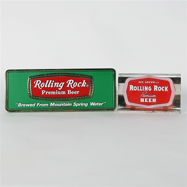 Rolling Rock Premium Beer Brewed Mountain Spring Water Signs 