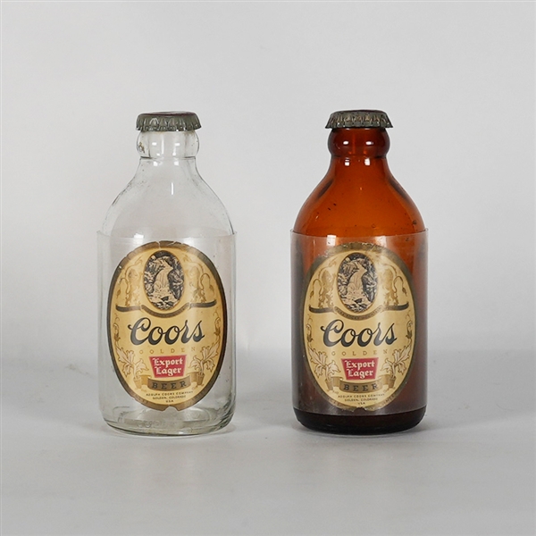 Coors Export Lager 8 OZ Stubby Bottle Pair 