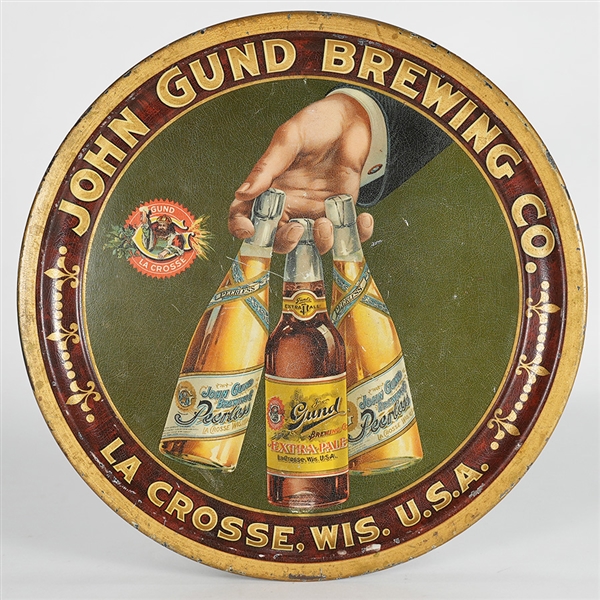 John Gund Brewing Pre-prohibition  Tray 