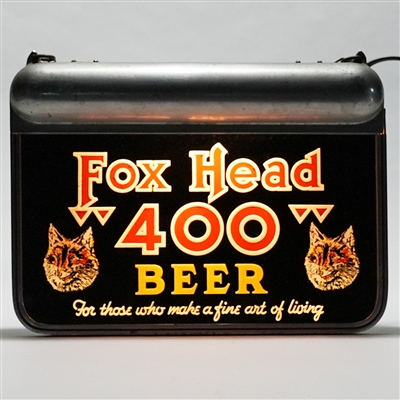 Fox Head 400 Beer ROG Illuminated PRICE BROS Sign