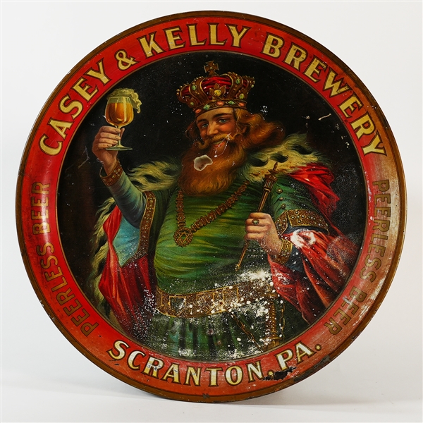 Casey Kelly Peerless Beer Scranton Tray 