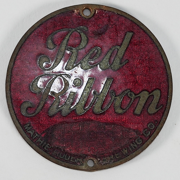 Red Ribbon Tap Knob Insert RARE 