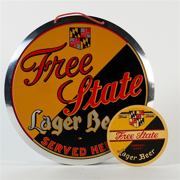 Free State Lager Beer Coaster Leyse Sign MINTY RARE 