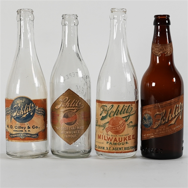 Schlitz Export Milwaukee Famous HD Cilley Bottles 