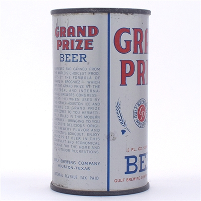 Grand Prize Beer Opening Instruction Flat Top 74-6 NICE