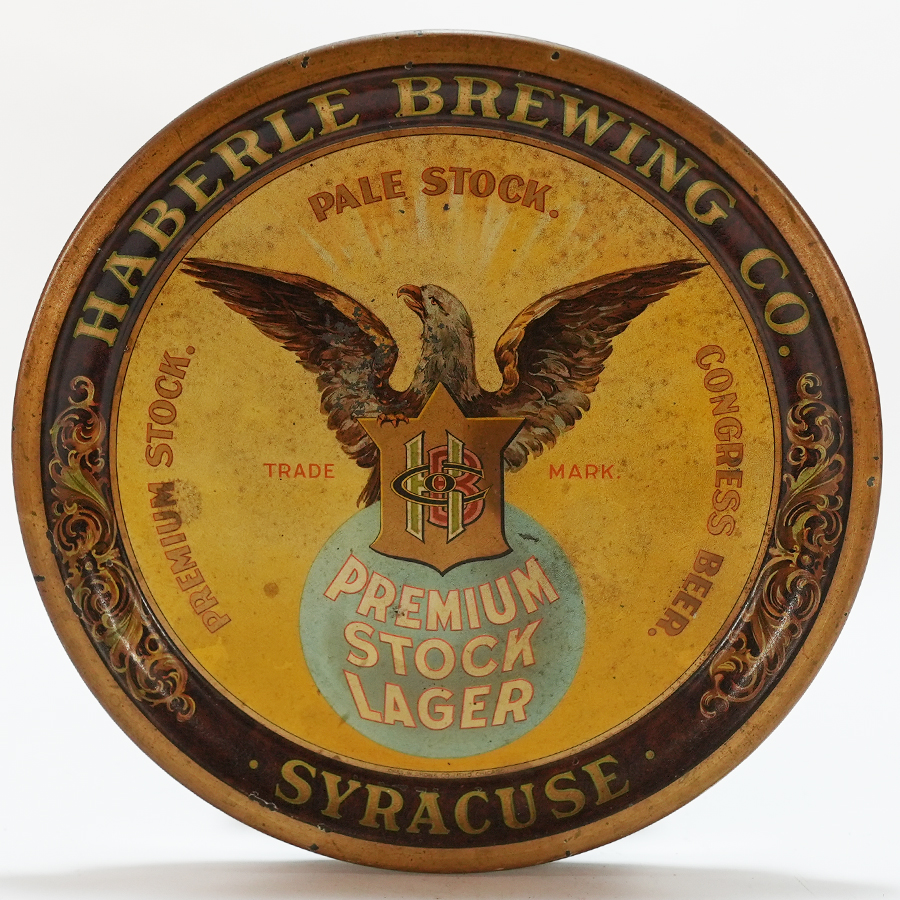 Lot Detail - Haberle Premium Pale Stock Lager Congress Beer Eagle SHONK ...