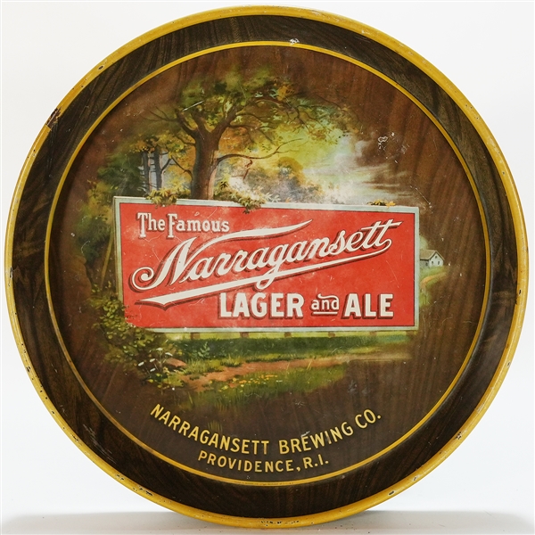 Narragansett Lager Ale Advertising Tray RARE