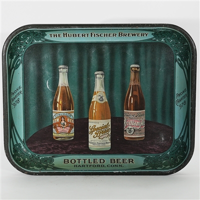 Hubert Fischer Bottled Beer Pre-prohibition Tray TOUGH 