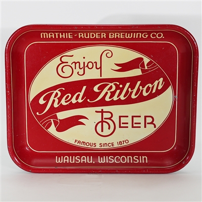 Mathie Ruder Red Ribbon Beer Tray 