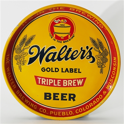 Walters Gold Label Triple Brew Beer Tray 