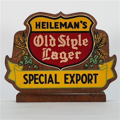 Heilemans Old Style Lager Special Export Wood Shelf Sign 