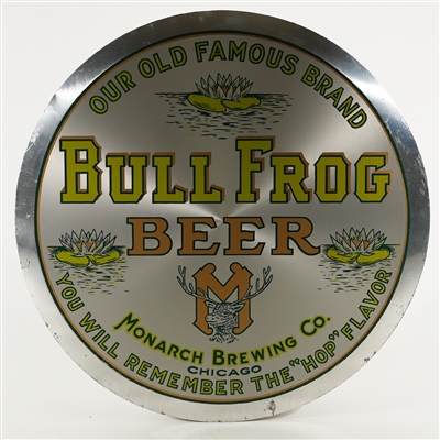 Monarch Bull Frog Beer Leyse Aluminum Sign 