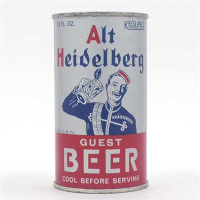 Alt Heidelberg Guest Beer Opening Instruction Flat Top AWESOME