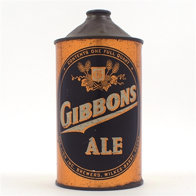 Gibbons Ale Quart Cone Top 210-2