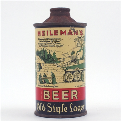 Heilemans Old Style Beer Flat Bottom Cone Top UNLISTED