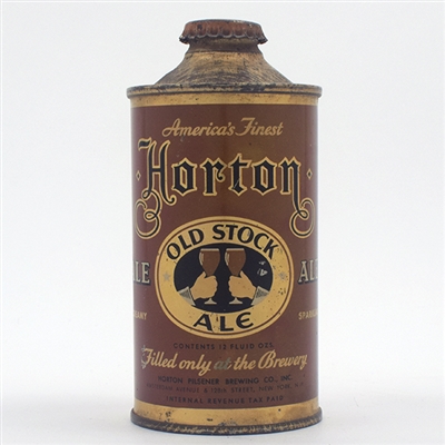 Horton Ale Cone Top BLACK TEXT PANEL 169-12