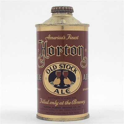 Horton Ale Cone Top GOLD TEXT PANEL MINTY 169-11