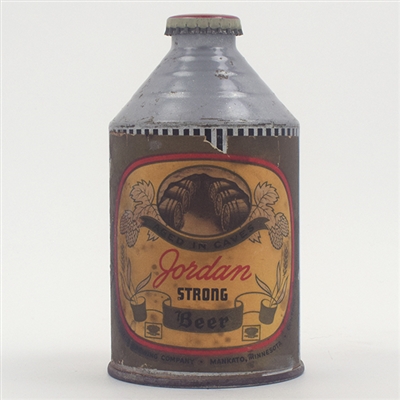 Jordan STRONG Beer Paper Label Crowntainer Cone Top 195-32