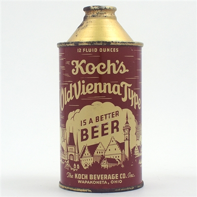 Kochs Old Vienna Beer Cone Top BEAUTIFUL 171-22