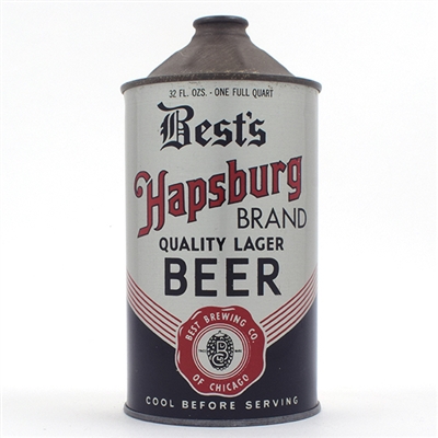 Bests Hapsburg Beer Quart Cone Top NEAR MINT 203-2