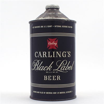Black Label Beer Quart Cone Top GORGEOUS 205-8 RARE