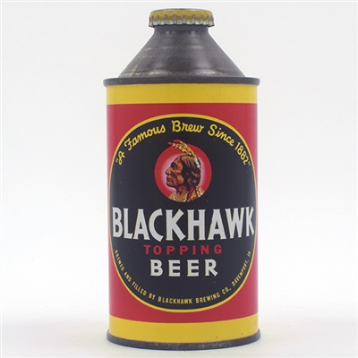 Blackhawk Beer Cone Top NEAR MINT 152-25 GORGEOUS