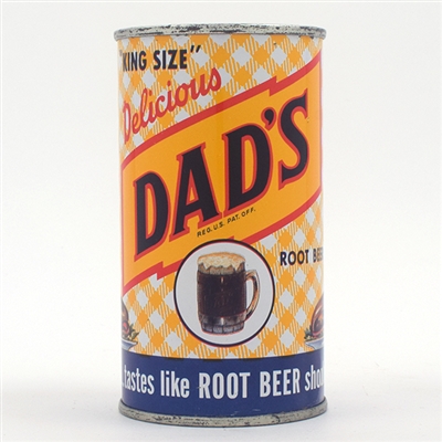 Dads Root Beer Soda Flat Top NEAR MINT
