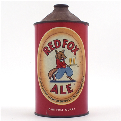 Red Fox Ale Quart Cone Top RARE 217-18