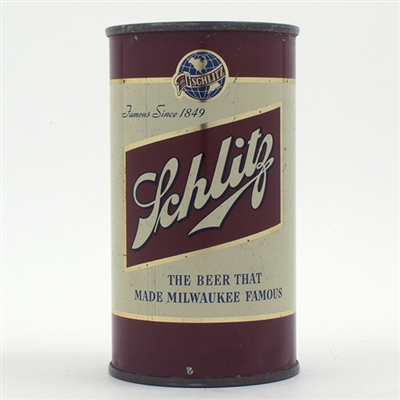 Schlitz Beer Flat Top 1949 NON-IRTP MILWAUKEE UNLISTED