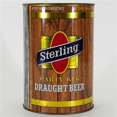Sterling Party Keg Draught Beer Gallon Can