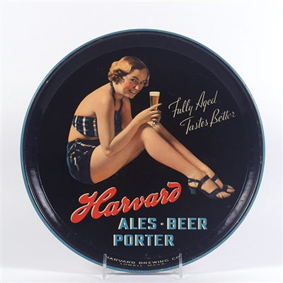 Harvard Brewing Co 1930s Bathing Beauty Serving Tray