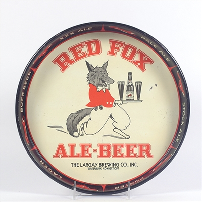 Red Fox Ale Beer 1930s Serving Tray
