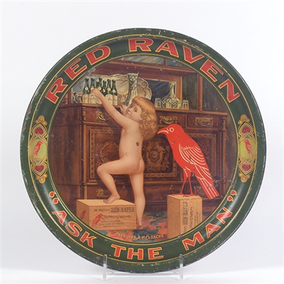 Red Raven Ask The Man Pre-Prohibition Serving Tray